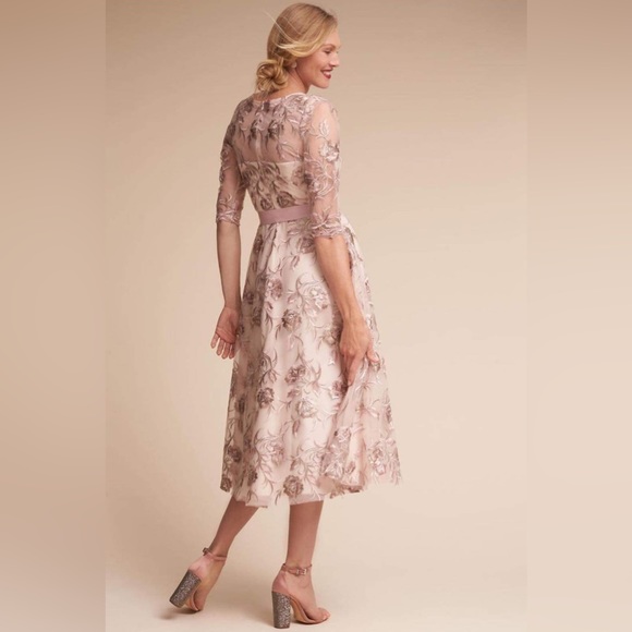 BHLDN x Anthropologie Linden Embroidered Floral Dress Size 4 - Picture 3 of 8